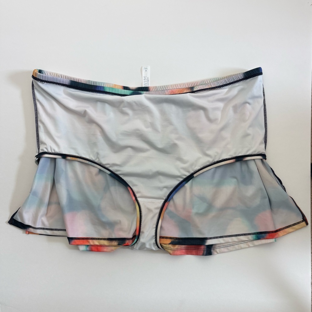Cacique Lane Bryant Abstract Tankini Top & Swim Skirt size 22 peek-a-boo sexy - Picture 7 of 16